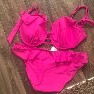 Hot pink bikini set